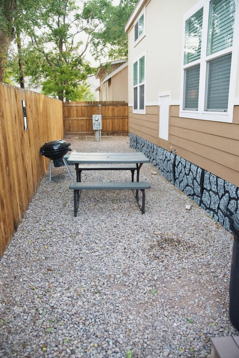 Picnic area and charcoal grill