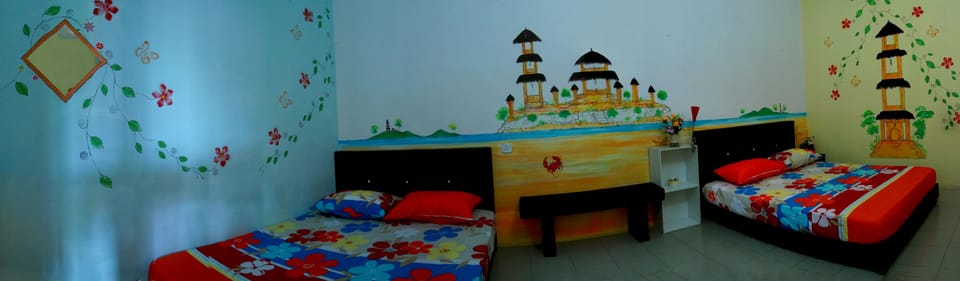 Quadruple Room, Shared Bathroom | 1 bedroom, iron/ironing board, free WiFi, bed sheets
