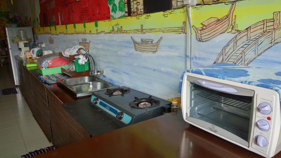 Shared fridge, microwave