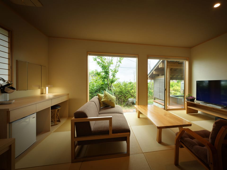 Japanese Western Style Room with Private Open-air Bath for 3 Guests, Annex | View from room