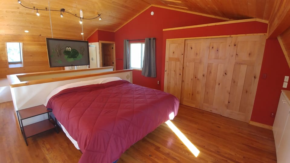 Master bedroom in loft
