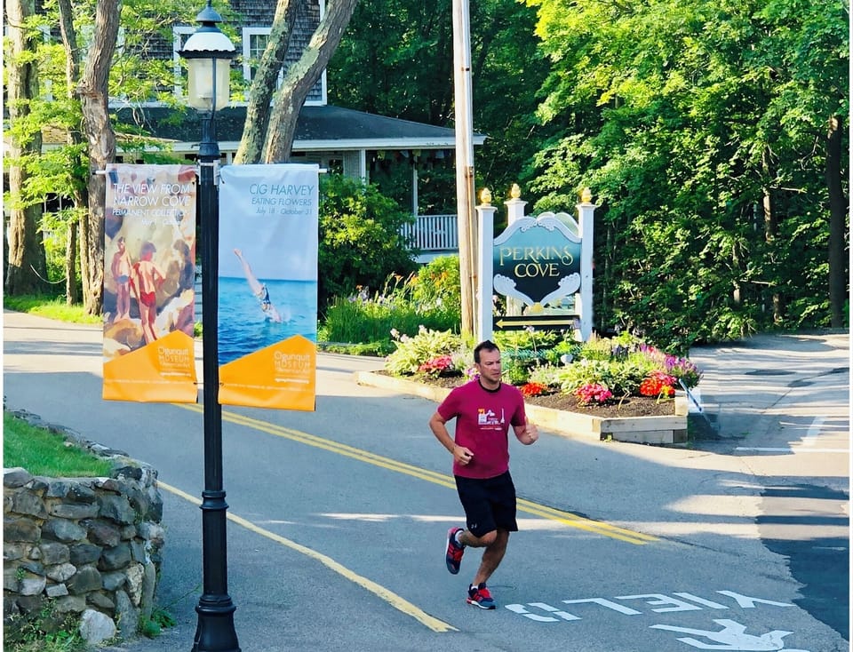 We are located at the entrance of Perkins Cove in Ogunquit
