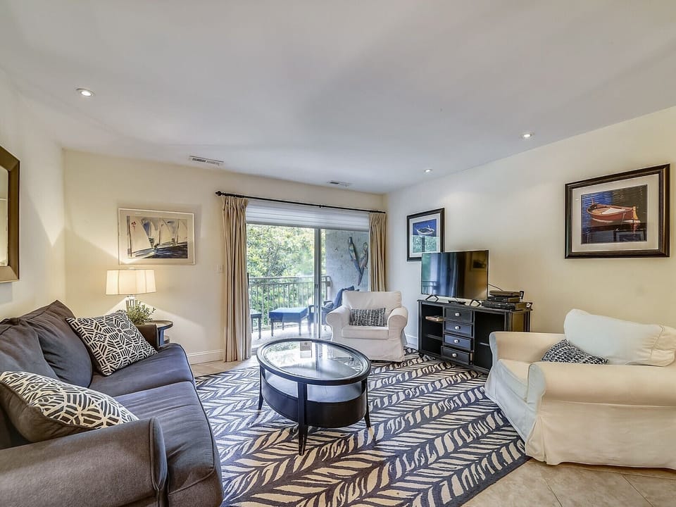 Living Room with Flat Screen TV at 1715 Bluff Villa