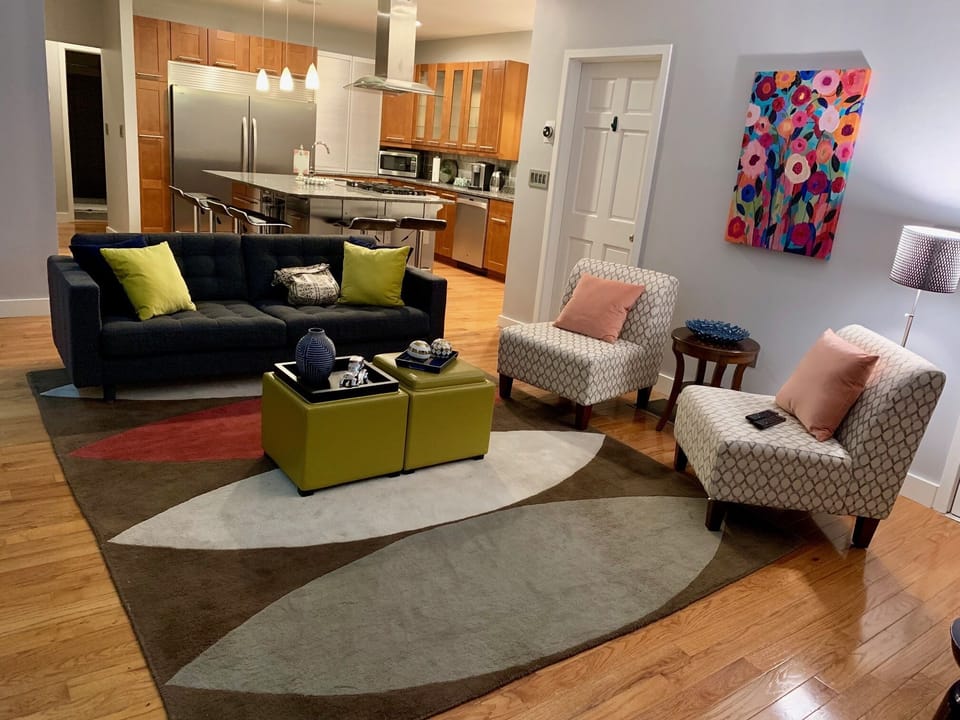Spacious living and dining combination for your large parties