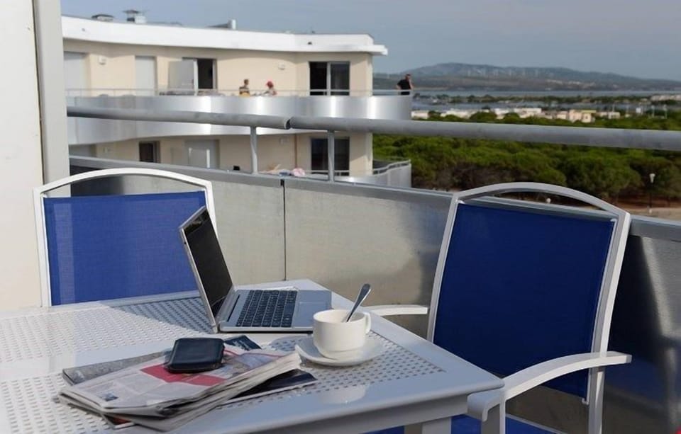 Open the door and step out onto your private balcony!