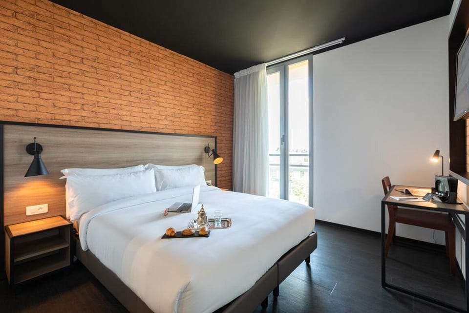 Double Room With Balcony | Premium bedding, in-room safe, desk, blackout drapes