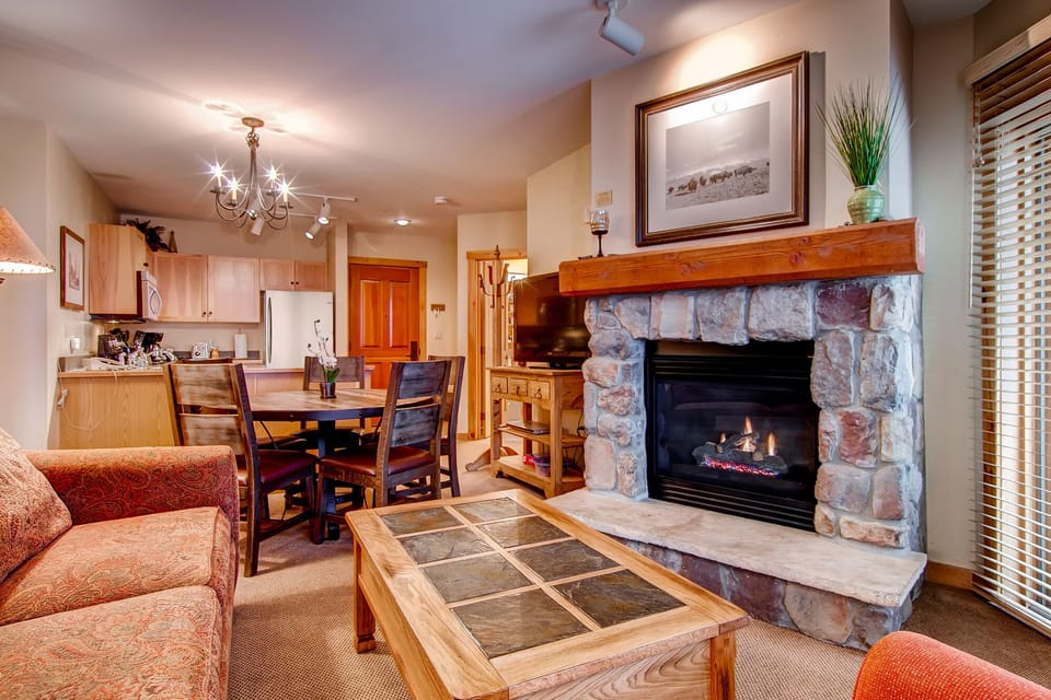 Cozy Living Room with Fireplace