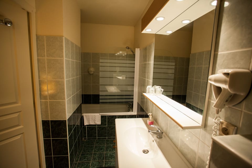 Free toiletries, hair dryer, towels