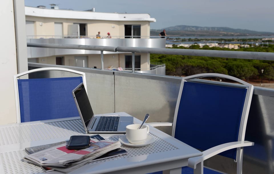 Open the door and step out onto your private balcony!