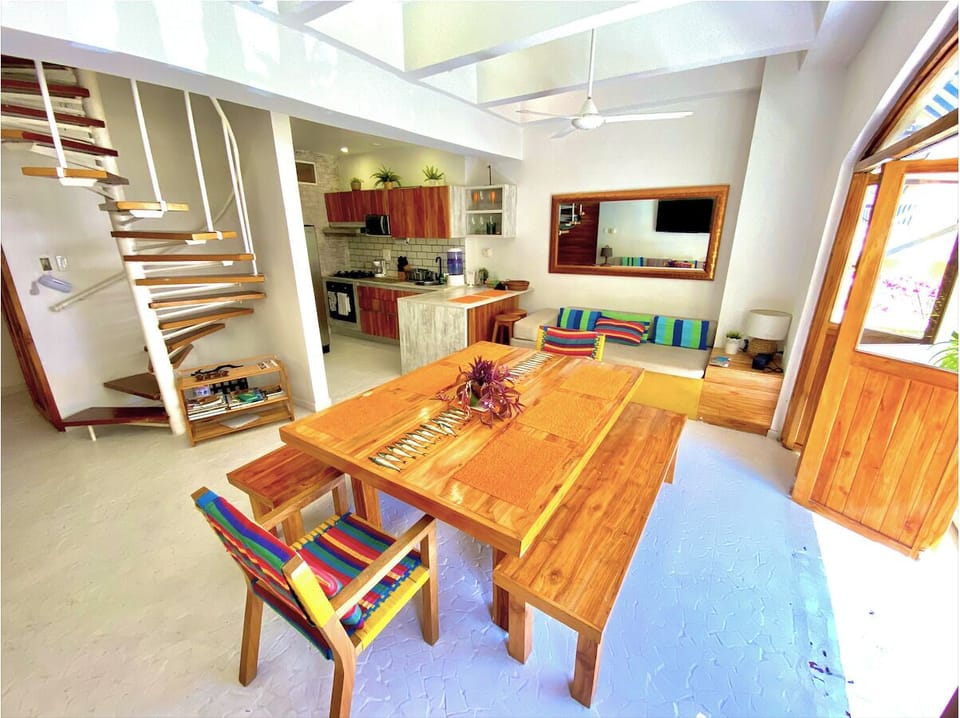 Dining table on the first floor