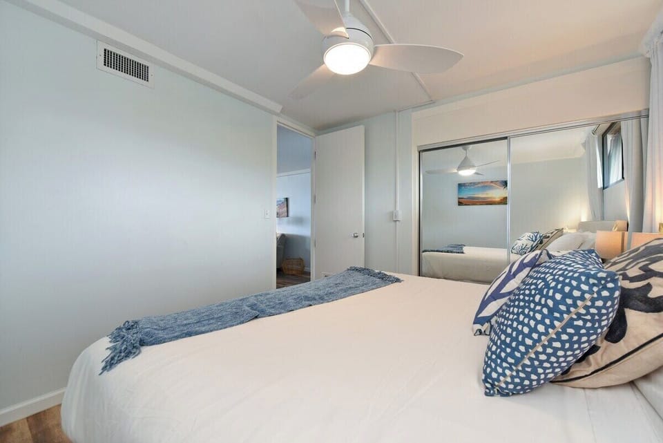 Bedroom features a plush king-size bed for restful nights