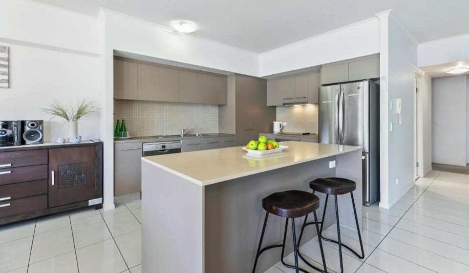 3 Bedroom Apartment | Private kitchen | Coffee/tea maker, full-size fridge, microwave, stovetop