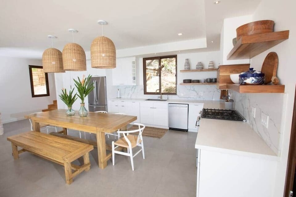 Kitchen with all Bosch appliances and seating for 8 comfortably