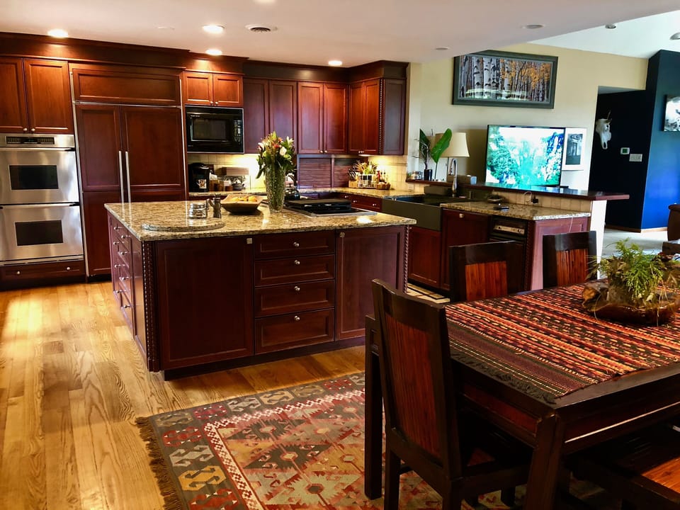 A large, Chef's kitchen with many upscale amenities, great for entertaining...