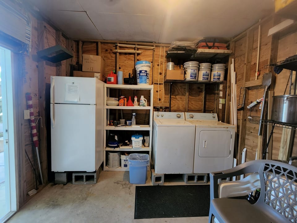 2nd refrigerator and washer and dryer downstairs