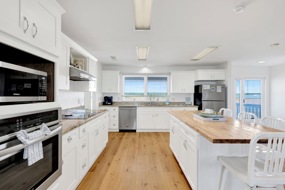 The kitchen is fully equipped for all of your cooking needs