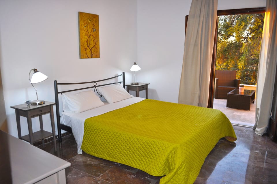 The first bedroom has a double bed.