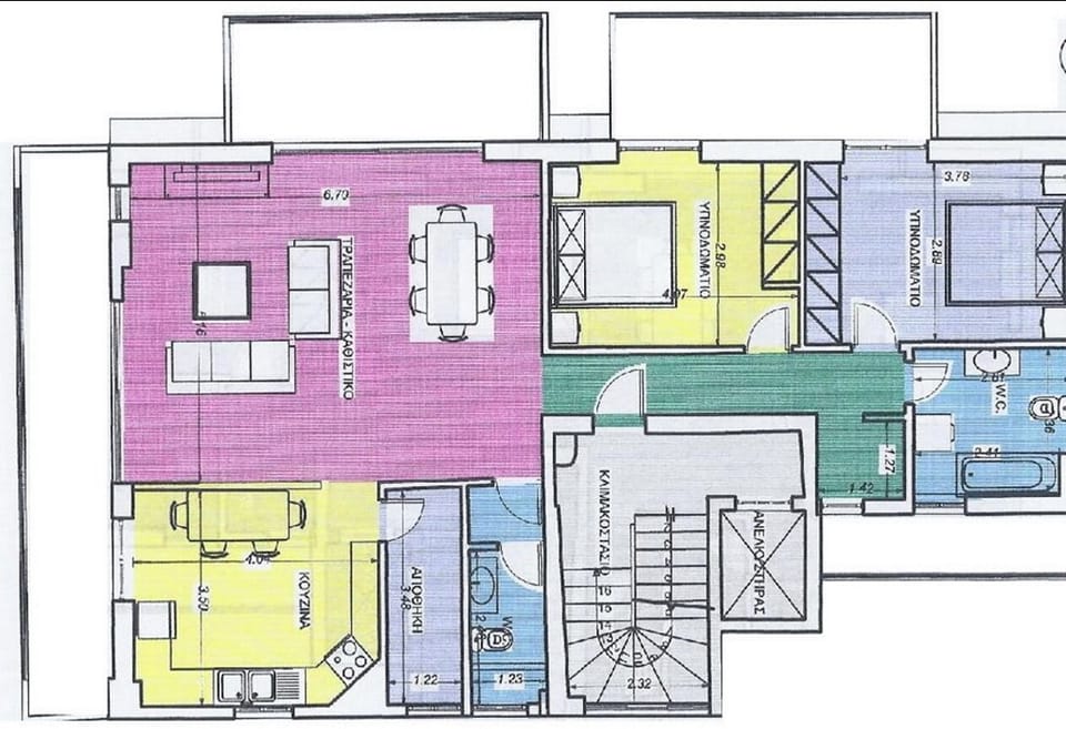 Apartment, 2 Bedrooms, 2 Bathrooms (100m2) | Floor plan