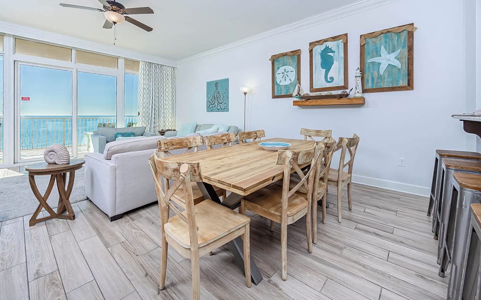 Savor a family meal or enjoy a fun game night with beach views and create lasting memories with loved ones