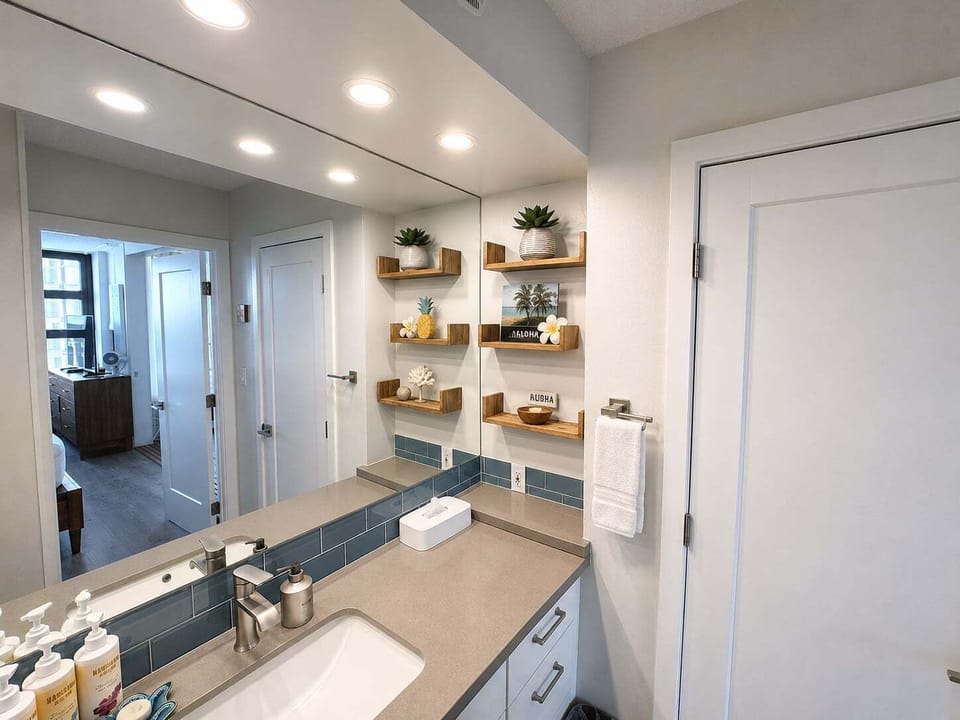 Bathroom completely remodeled with 2 entrances and separate vanity