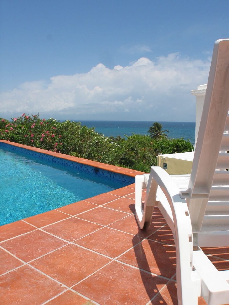 Pool deck and view of Puerto Rico