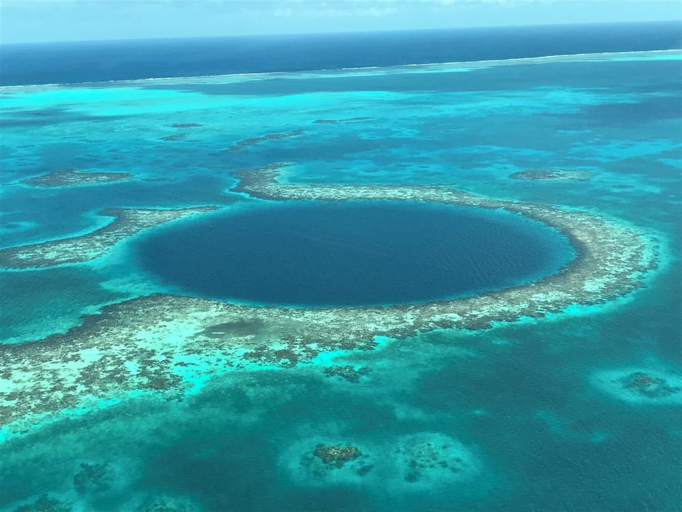 The Great Blue Hole of Belize.