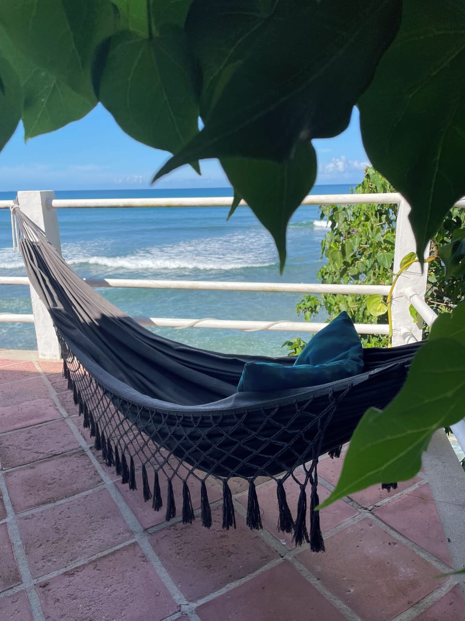 Hammock on top floor balcony