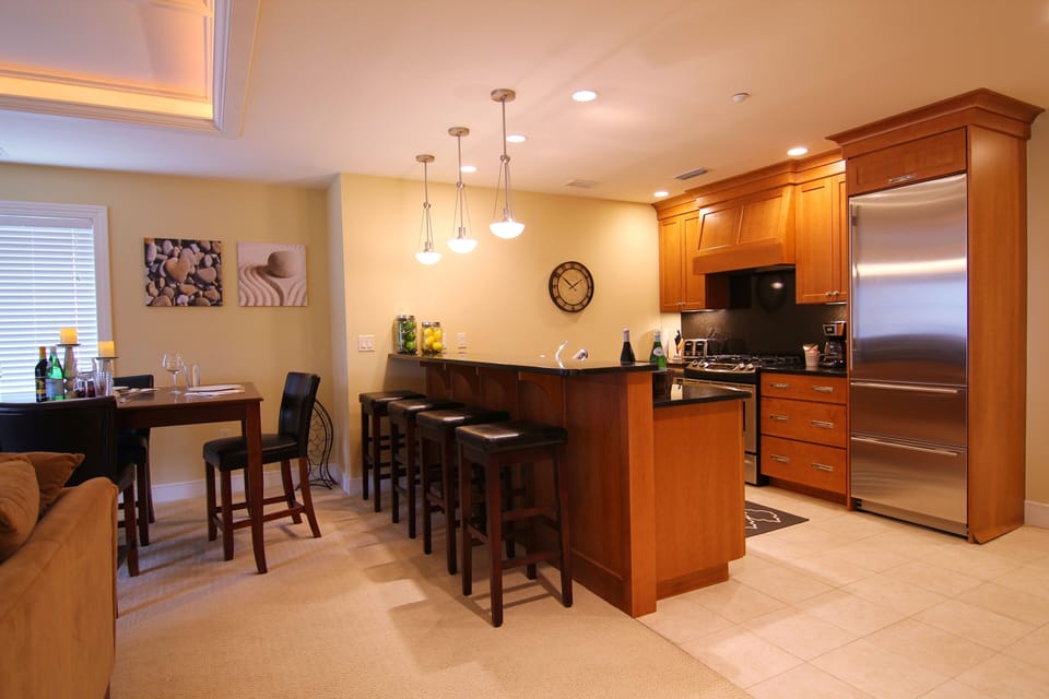 Fully equipped kitchen with settings for 8