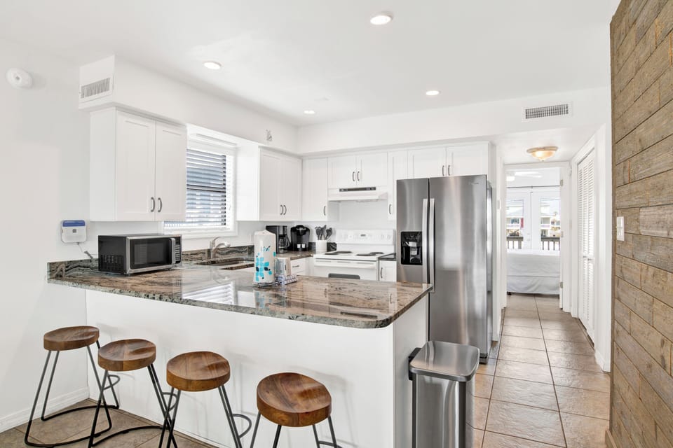 Updated kitchen with granite counter tops