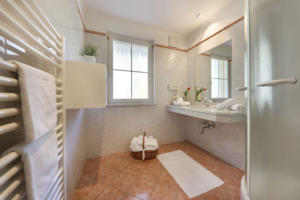 Classic Double Room, 1 King Bed | Bathroom | Hair dryer, bathrobes, towels, soap