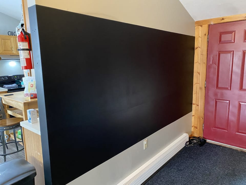 Hallway chalkboard for little creative minds.