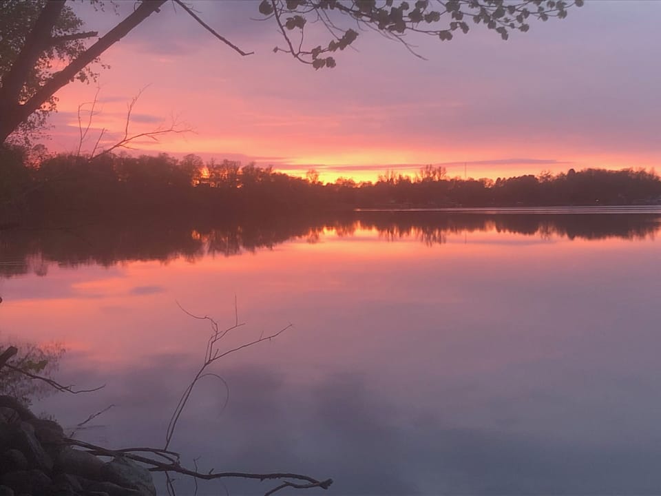 Sunset- Looking across the lake at Brophy Park