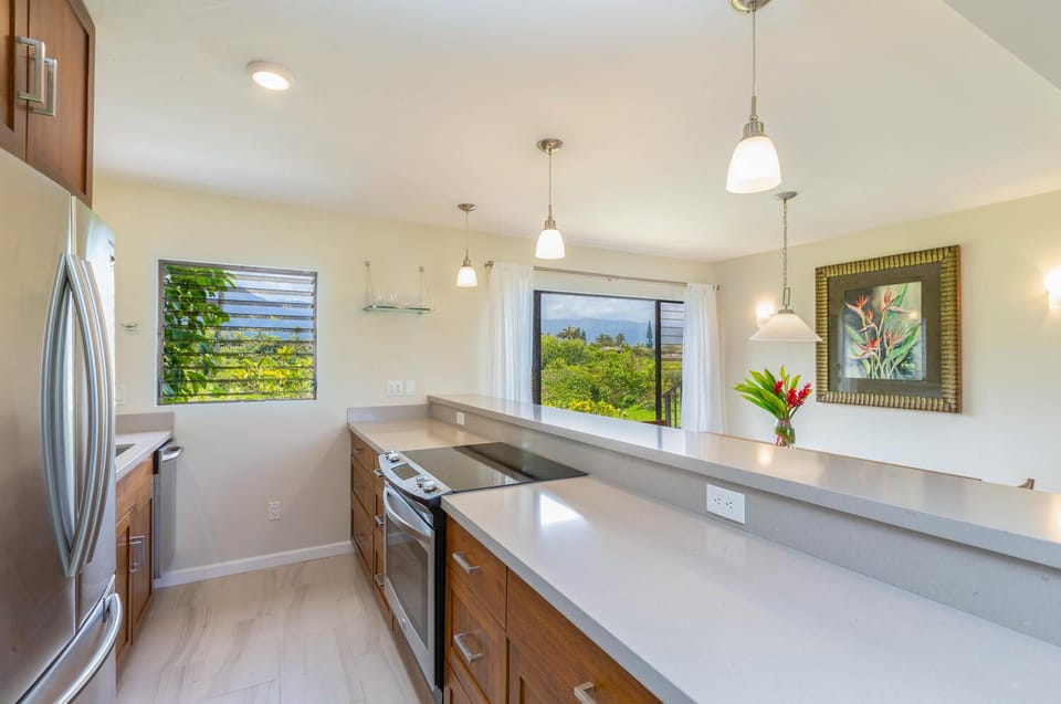 Beautiful views from the brand-new kitchen