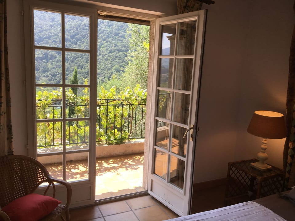 Master  Bedroom Veranda to private grape-vine.