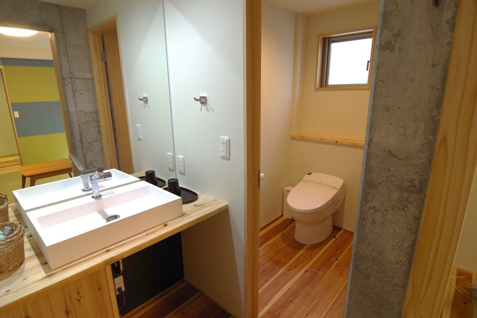Superior Japanese-Style Room, River View | Bathroom | Free toiletries, hair dryer, slippers, electronic bidet