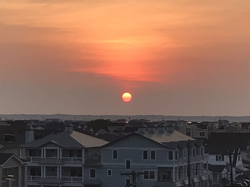 Sunset view from living room