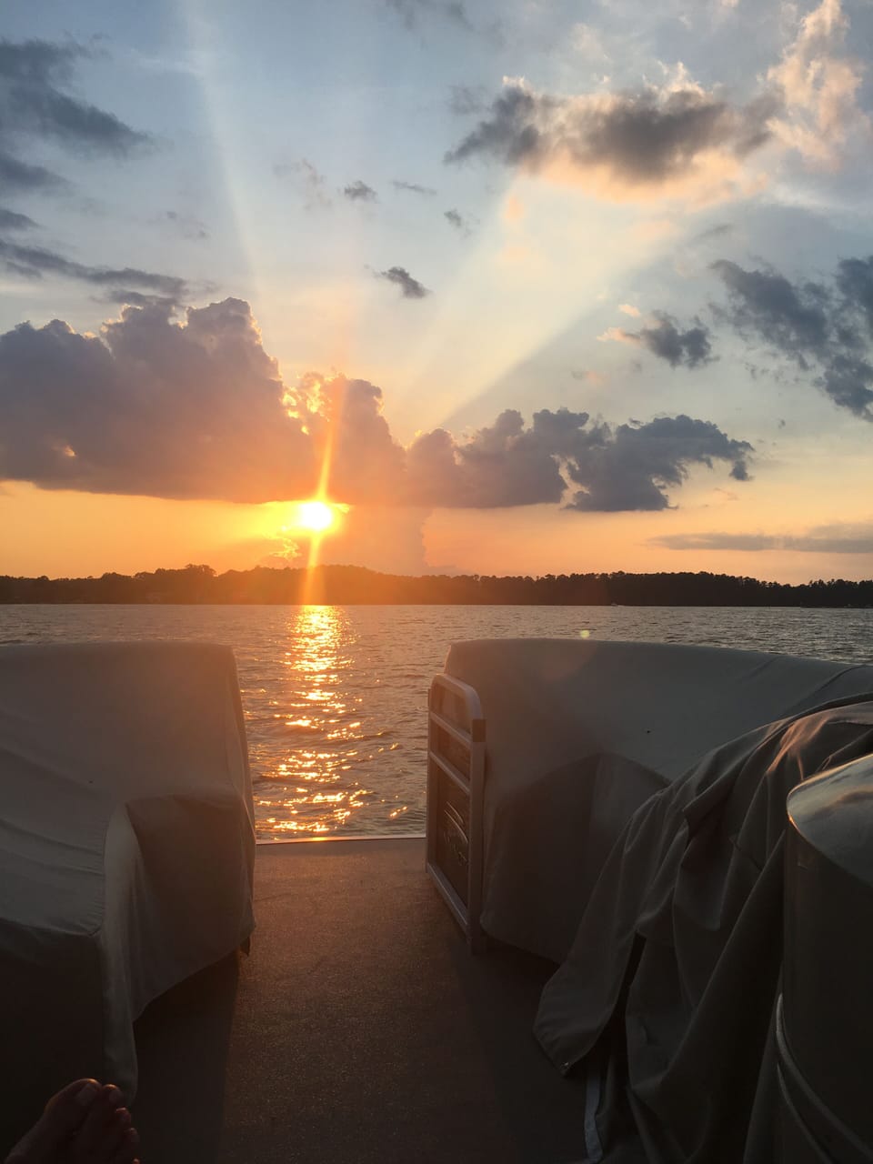 sunset on the lake
