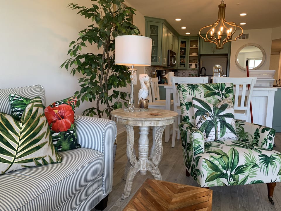 Beautiful living room with gulf view