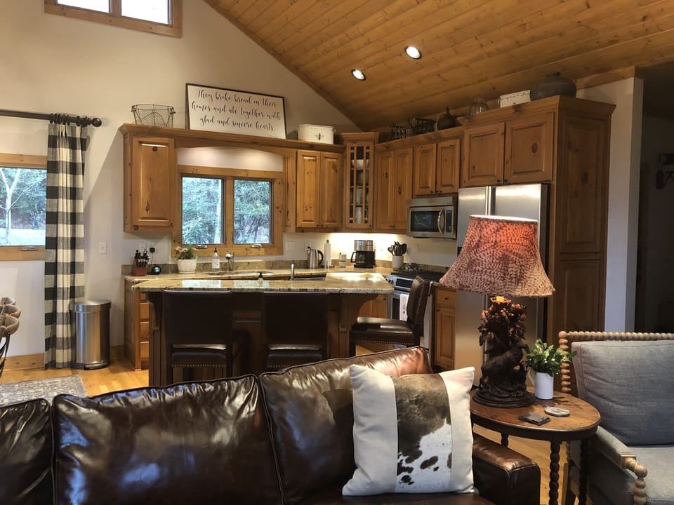 Beautiful well equipped kitchen with  stainless steel appliances