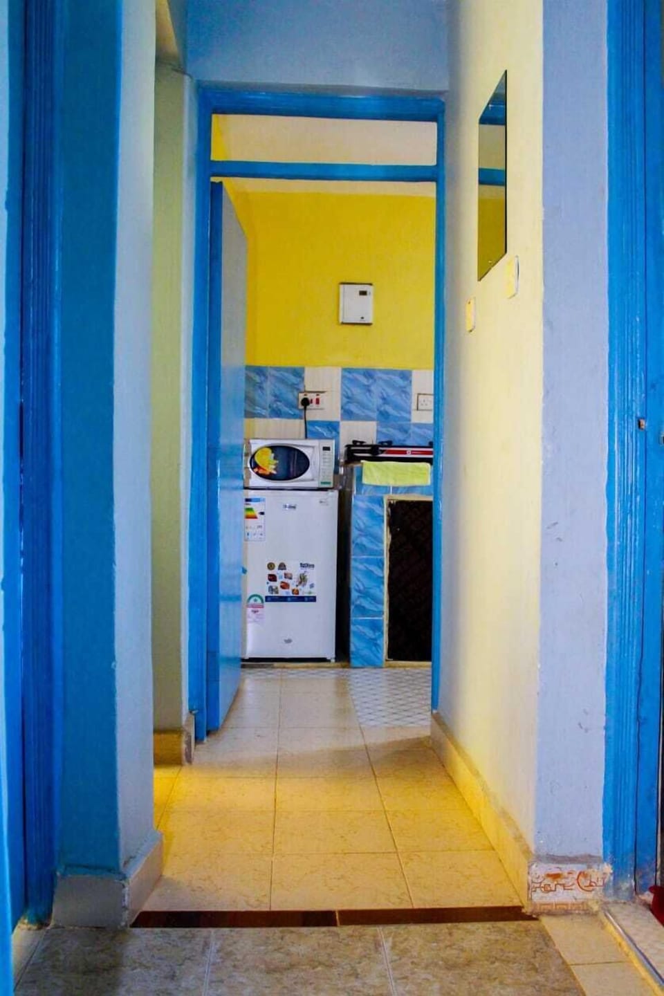 Apartment | Private kitchen | Fridge, microwave, stovetop, electric kettle
