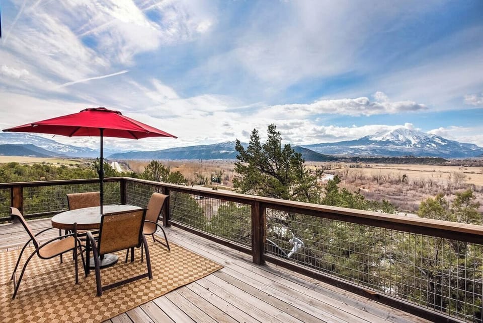 Expansive deck overlooking the whole valley! You are right near Highway 82 for quick access to Aspen, Basalt, Carbondale, and Glenwood Springs.
