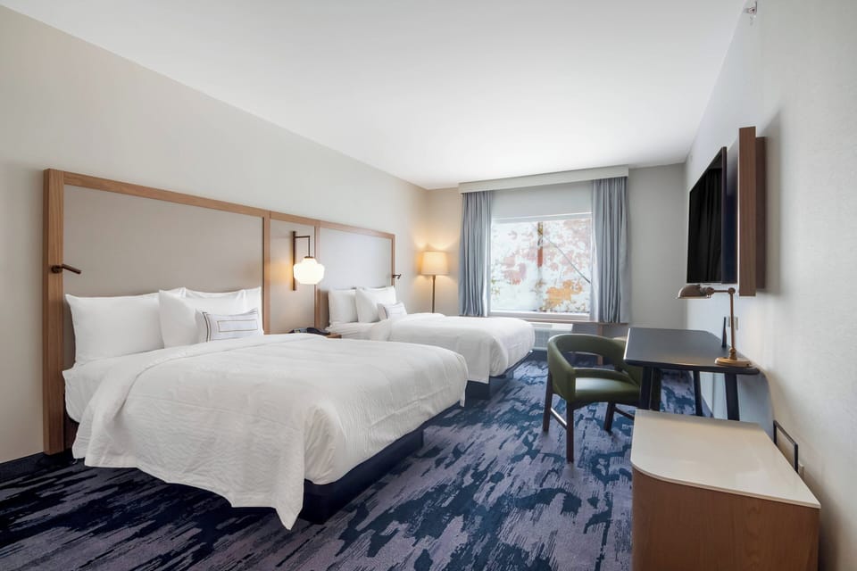 Room, 2 Queen Beds | In-room safe, desk, laptop workspace, free WiFi