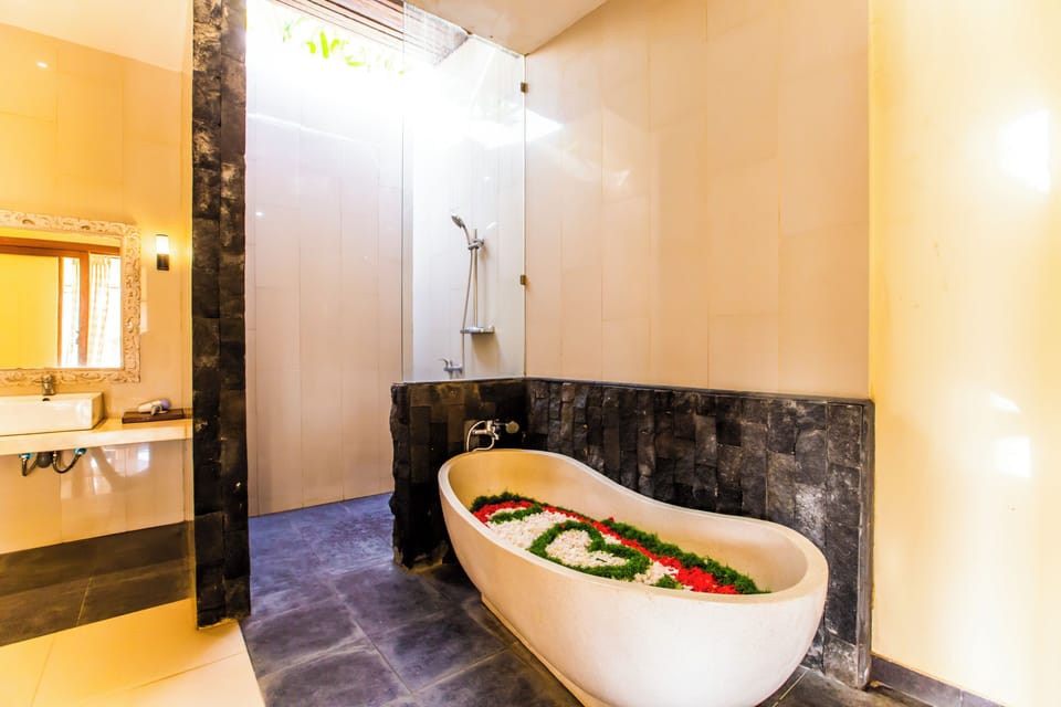 Villa, 1 Bedroom, Private Pool | Bathroom | Hair dryer, bidet, towels