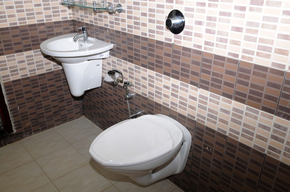 Shower, free toiletries, towels
