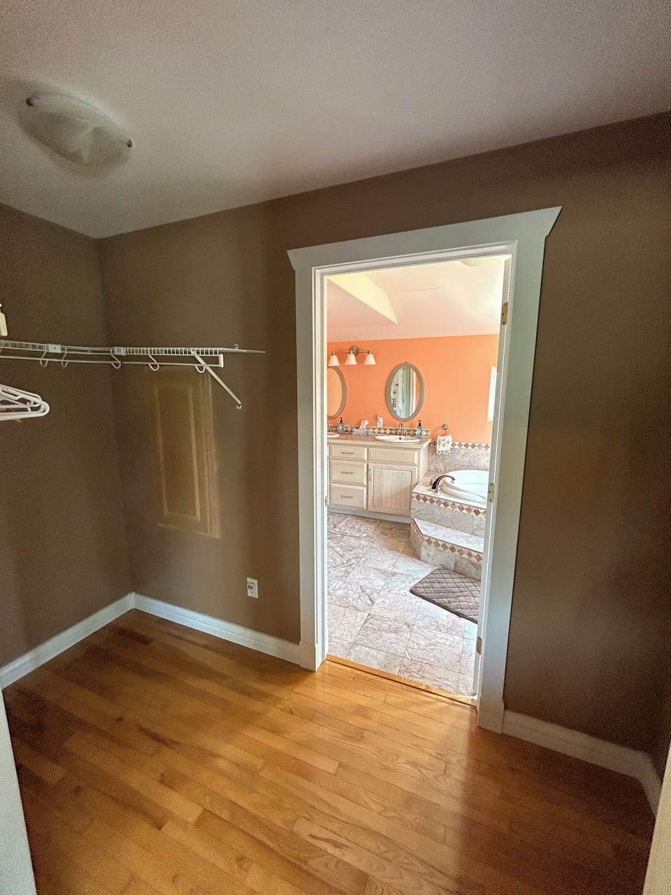 Ensuite closet and bathroom