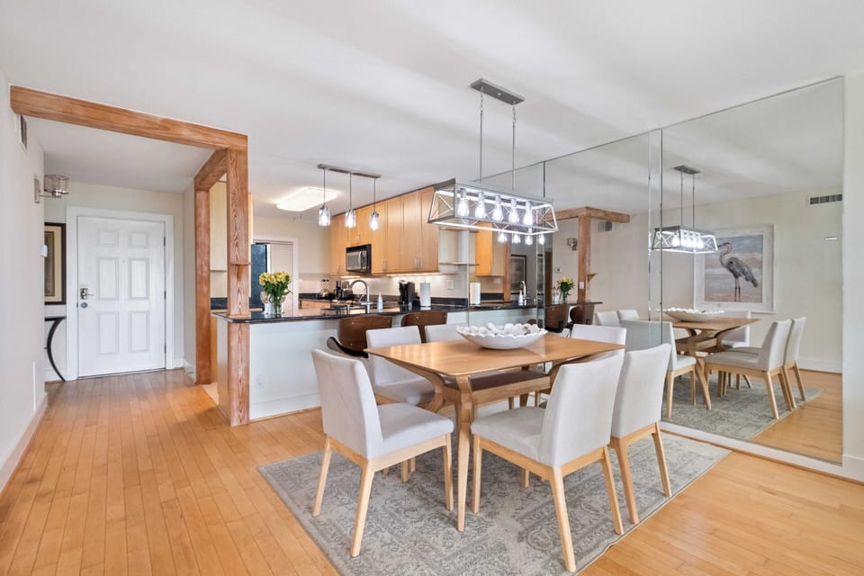 Newly Renovated Dining Area - facing Kitchen and Entry