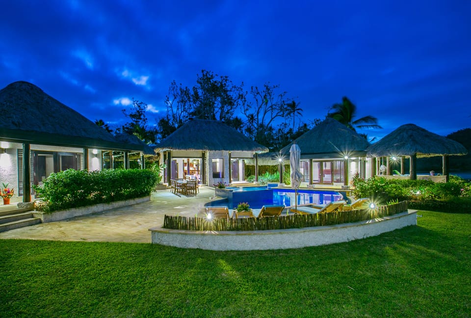 The villa centres on its private infinity swimming pool