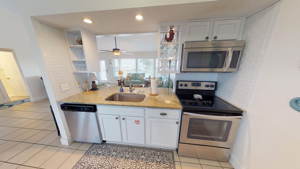 Open to living space to allow for Gulf views