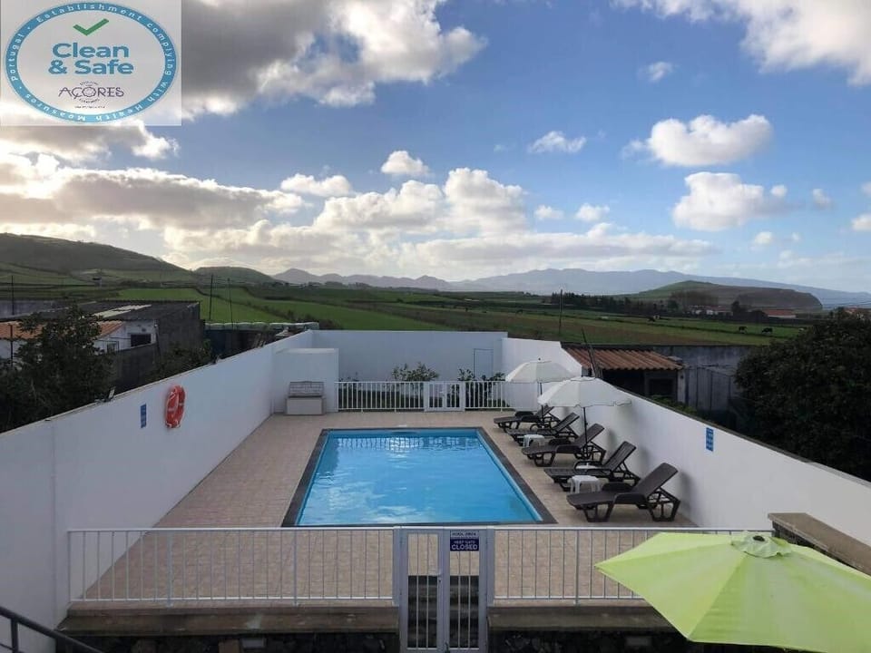 Pool view from the balcony inviting for a swim