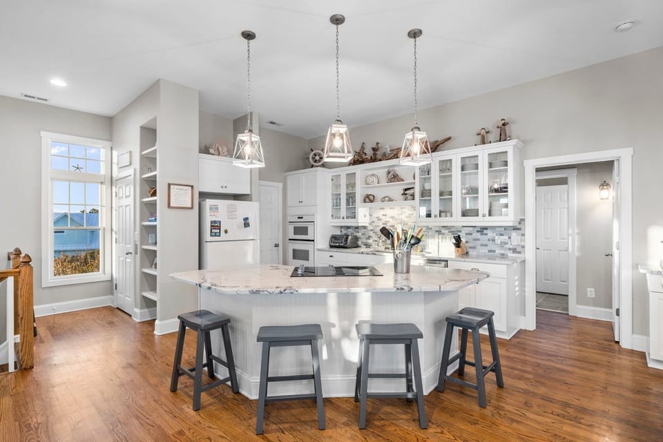 Kitchen Over View and Counter Seating